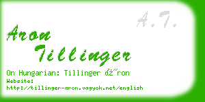 aron tillinger business card